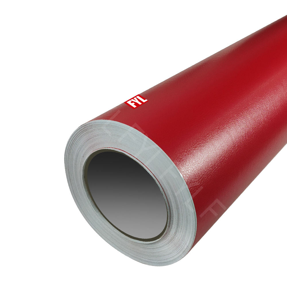 Skin texture 2 way-stretch Leather Car Interior Film (Red)