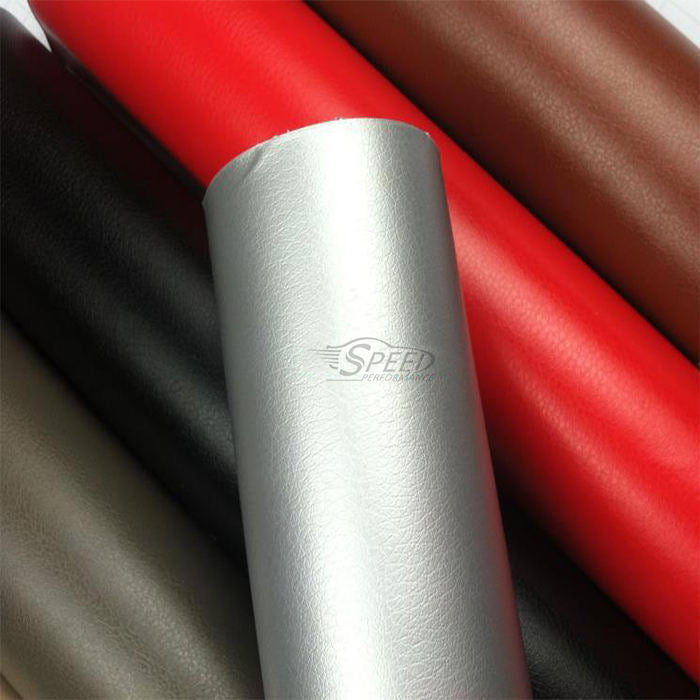 Skin texture 2 way-stretch Leather Car Interior Film (Silver)
