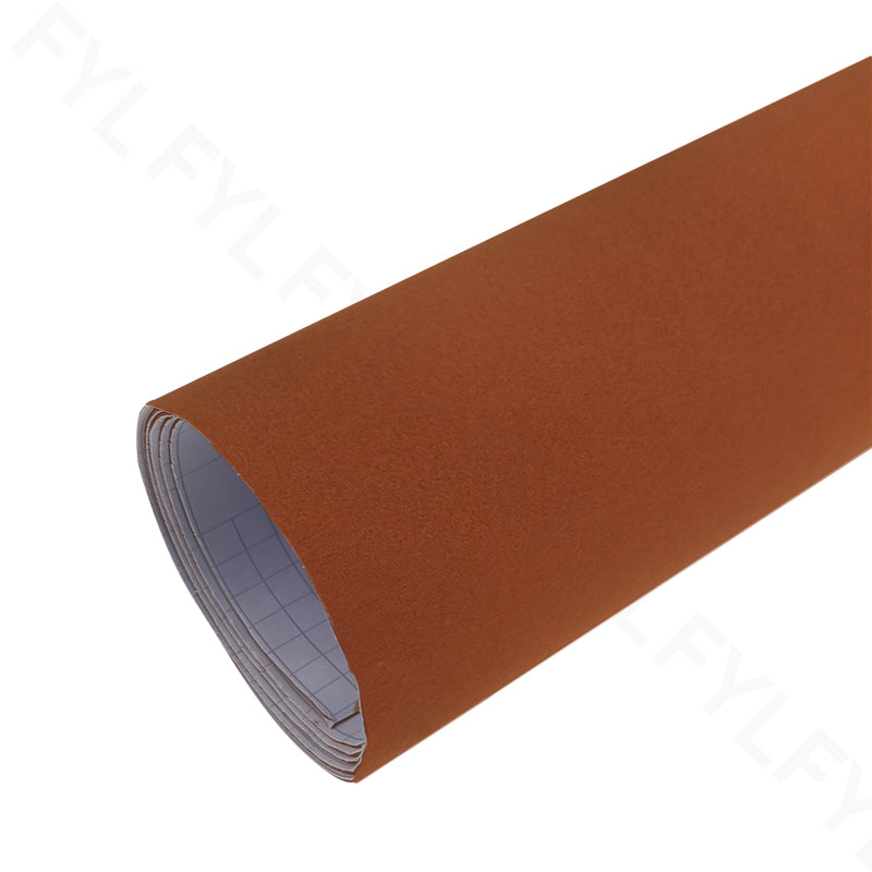Microfiber Suede Fabric  Film(Red Orange)