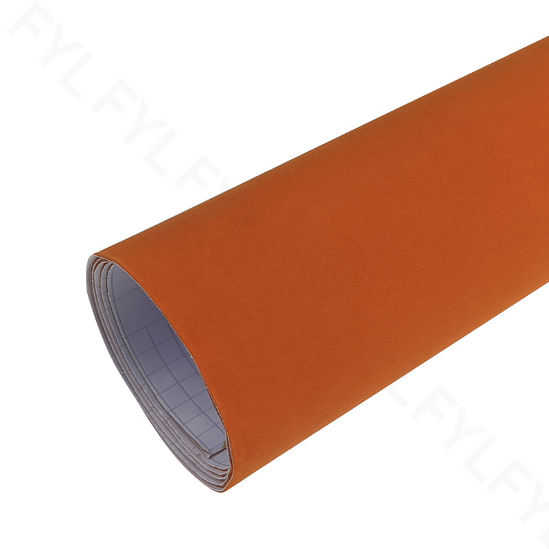 Microfiber Suede Fabric  Film( Hm Orange)